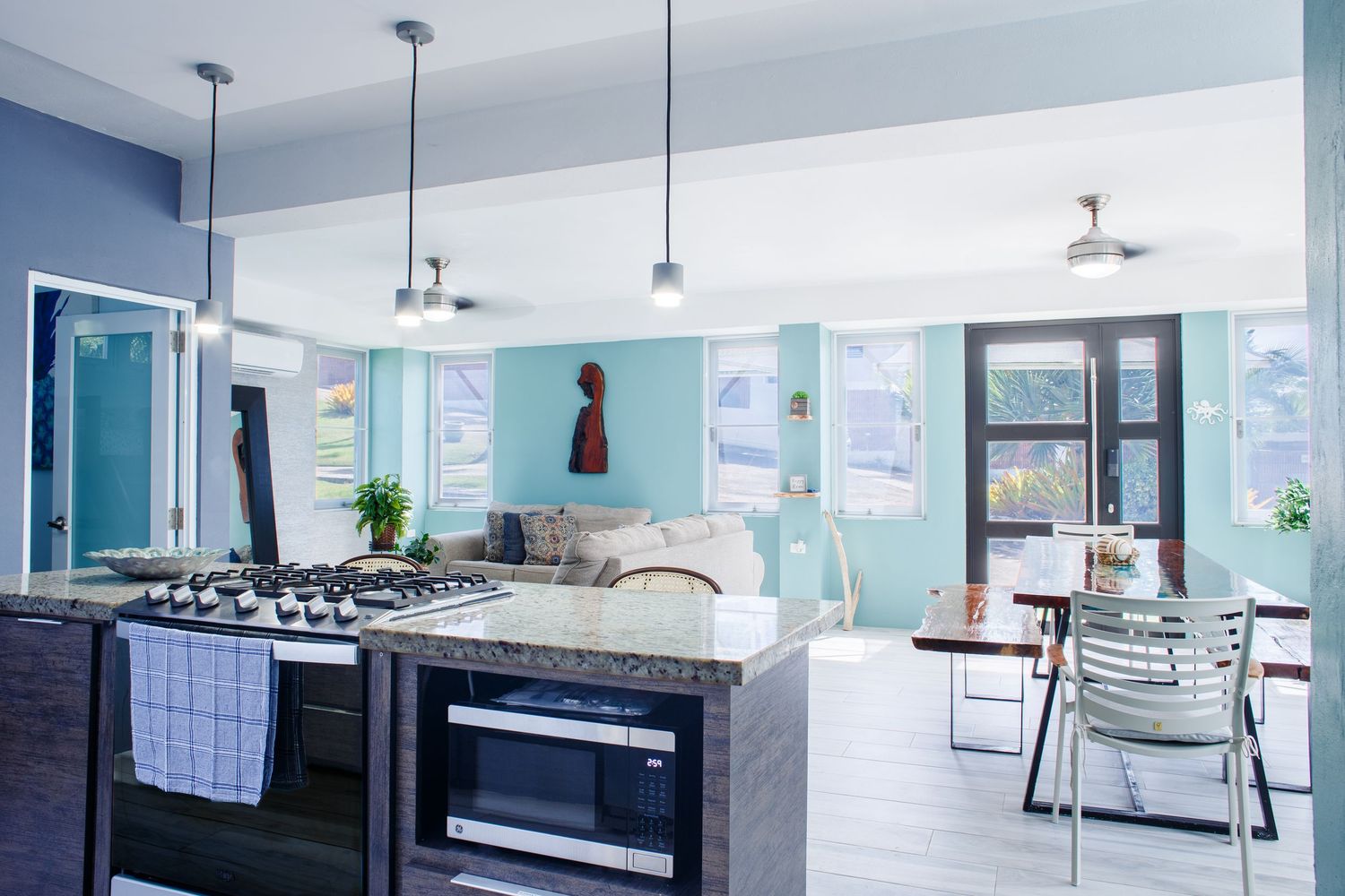 Real estate photography. Kitchen, dining room, living room. Vega Baja, Puerto Rico.