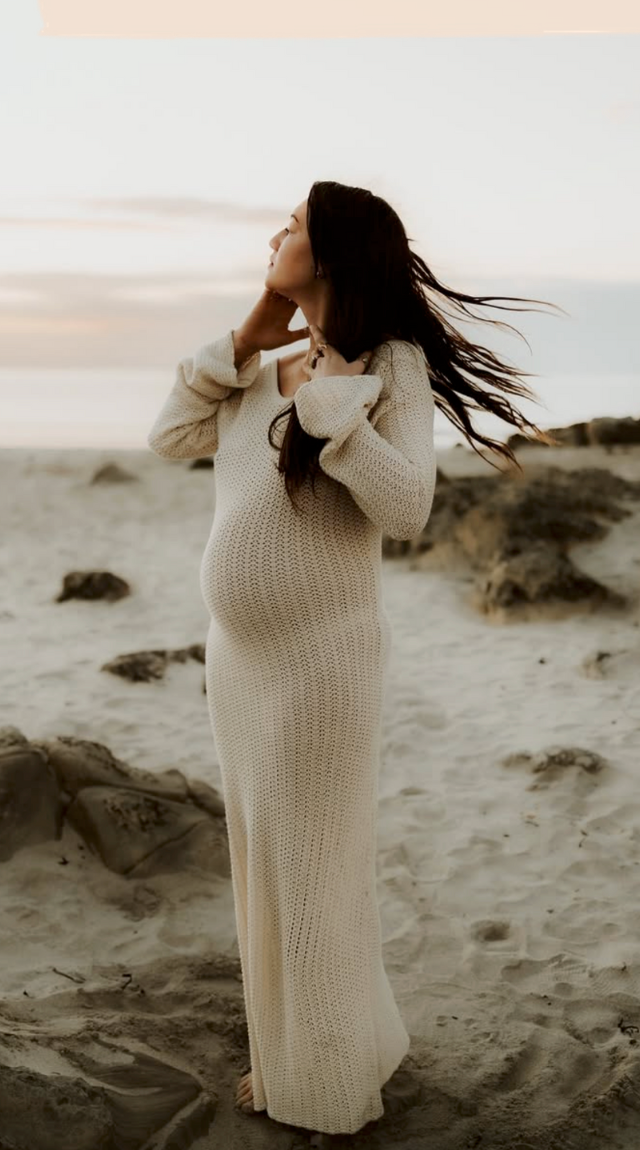 Idée tenue shooting grossesse à la plage Palavas les flots