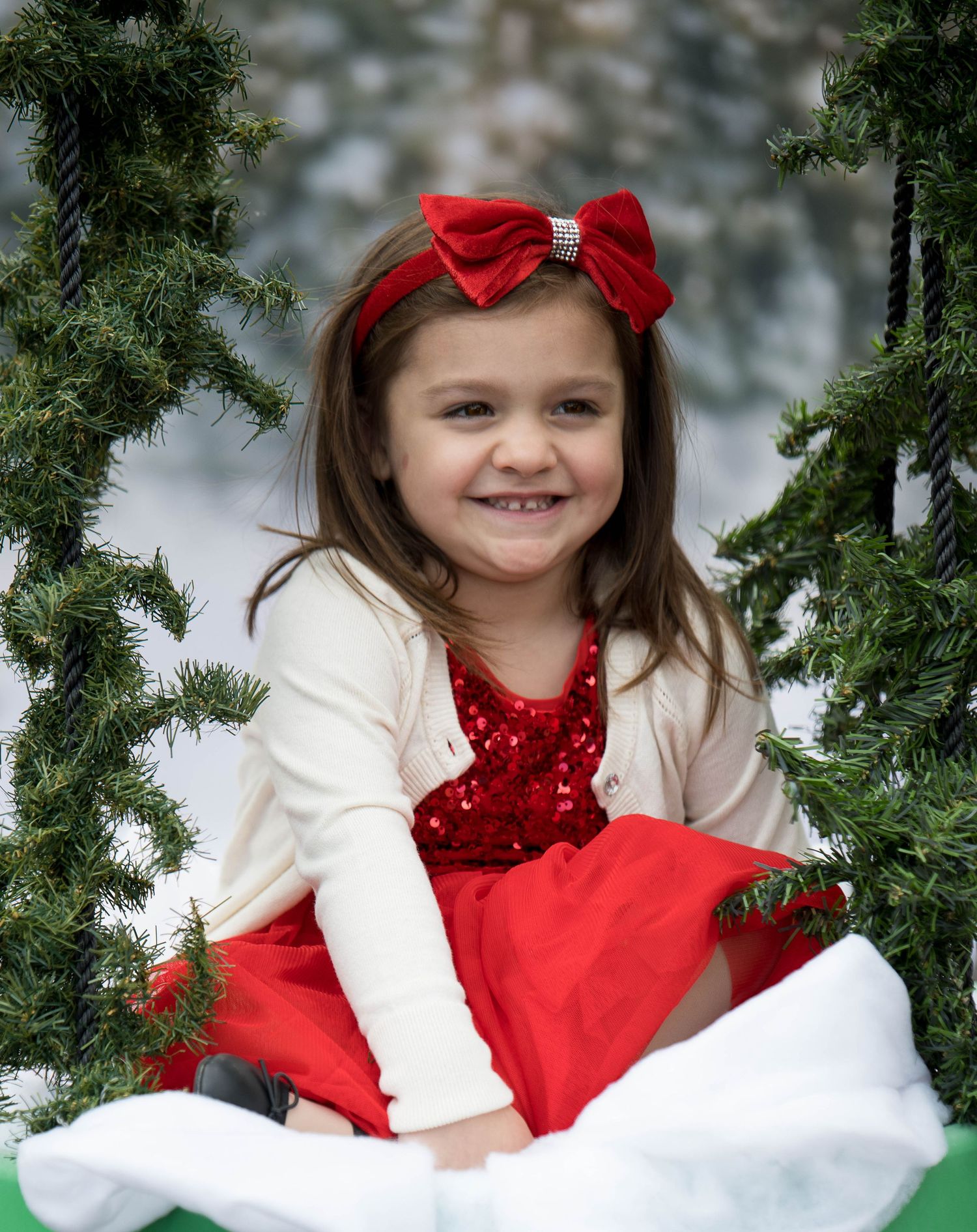 This mom turned her backyard into a Christmas scene!