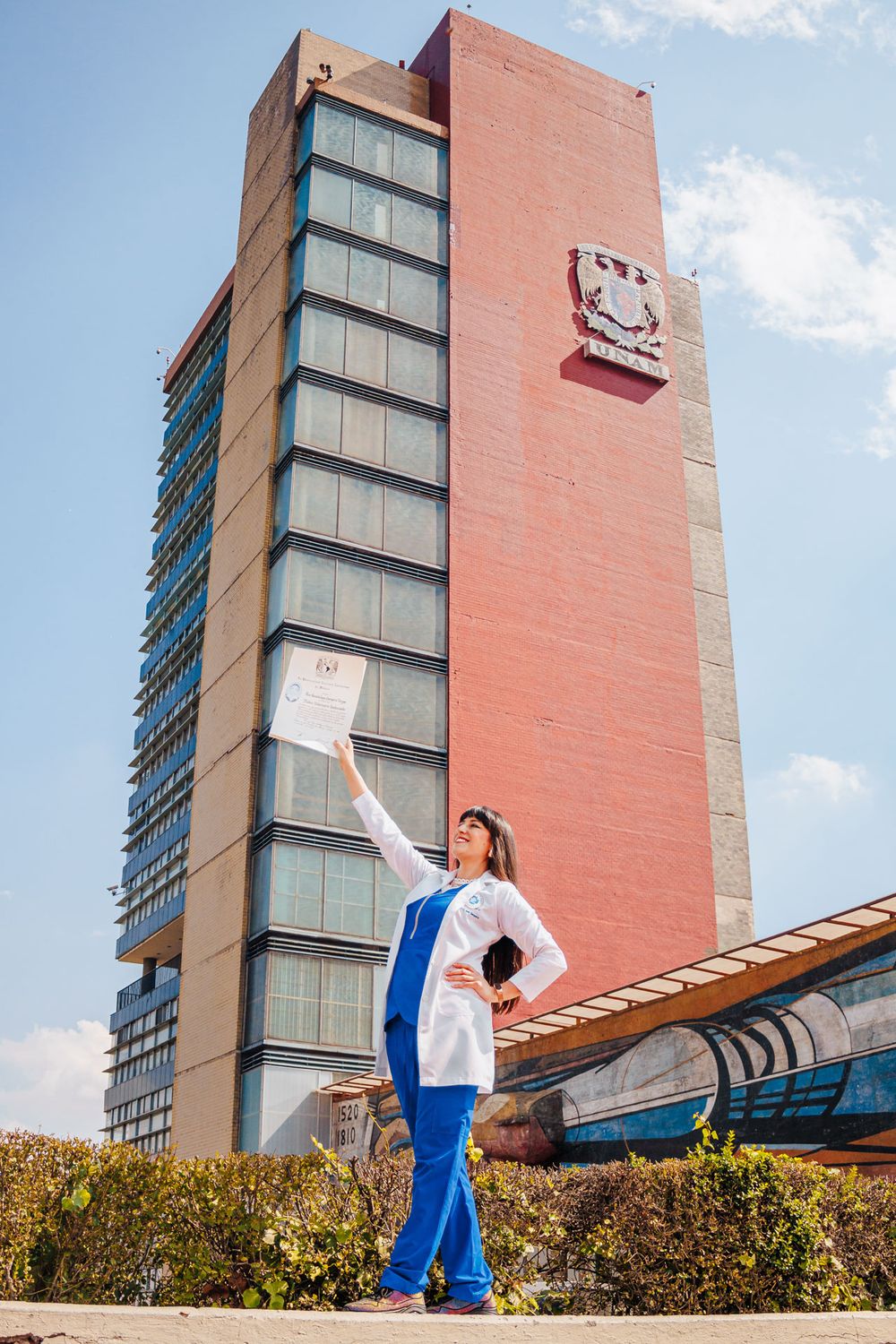 Sesión de fotos de Graduación en Ciudad Universitaria, Ciudad de México