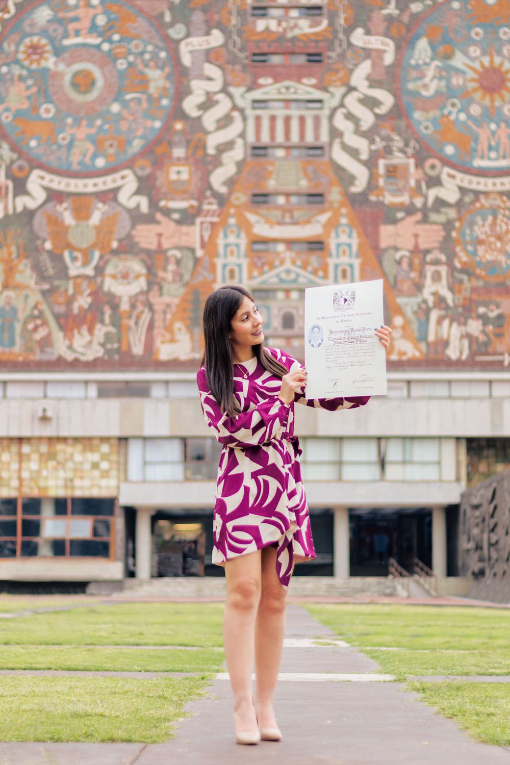 Sesión de fotos de Graduación en Ciudad Universitaria, Ciudad de México