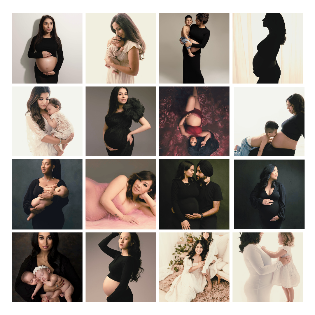 maternity styles for pregnancy photos with Elizabeth Lang Photography. A variety of fabrics and dresses for your photoshoot.