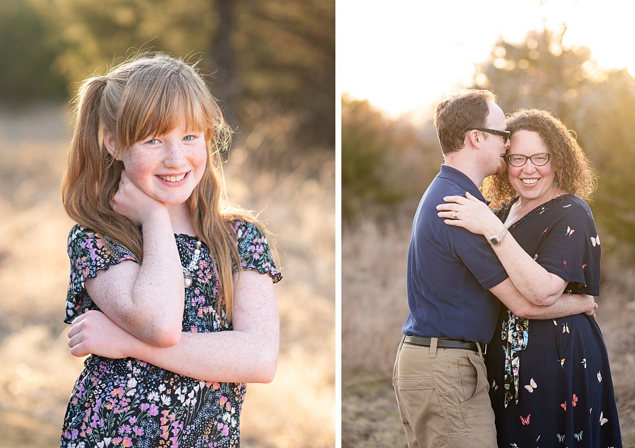 Family of 6 Late Winter Session in Field of Evergreens by Bartlesville Family Photographer Kristi Bray