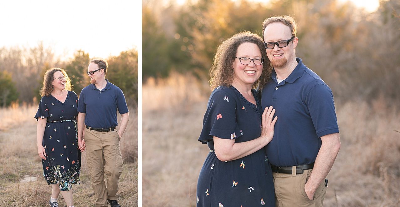 Family of 6 Late Winter Session in Field of Evergreens by Bartlesville Family Photographer Kristi Bray