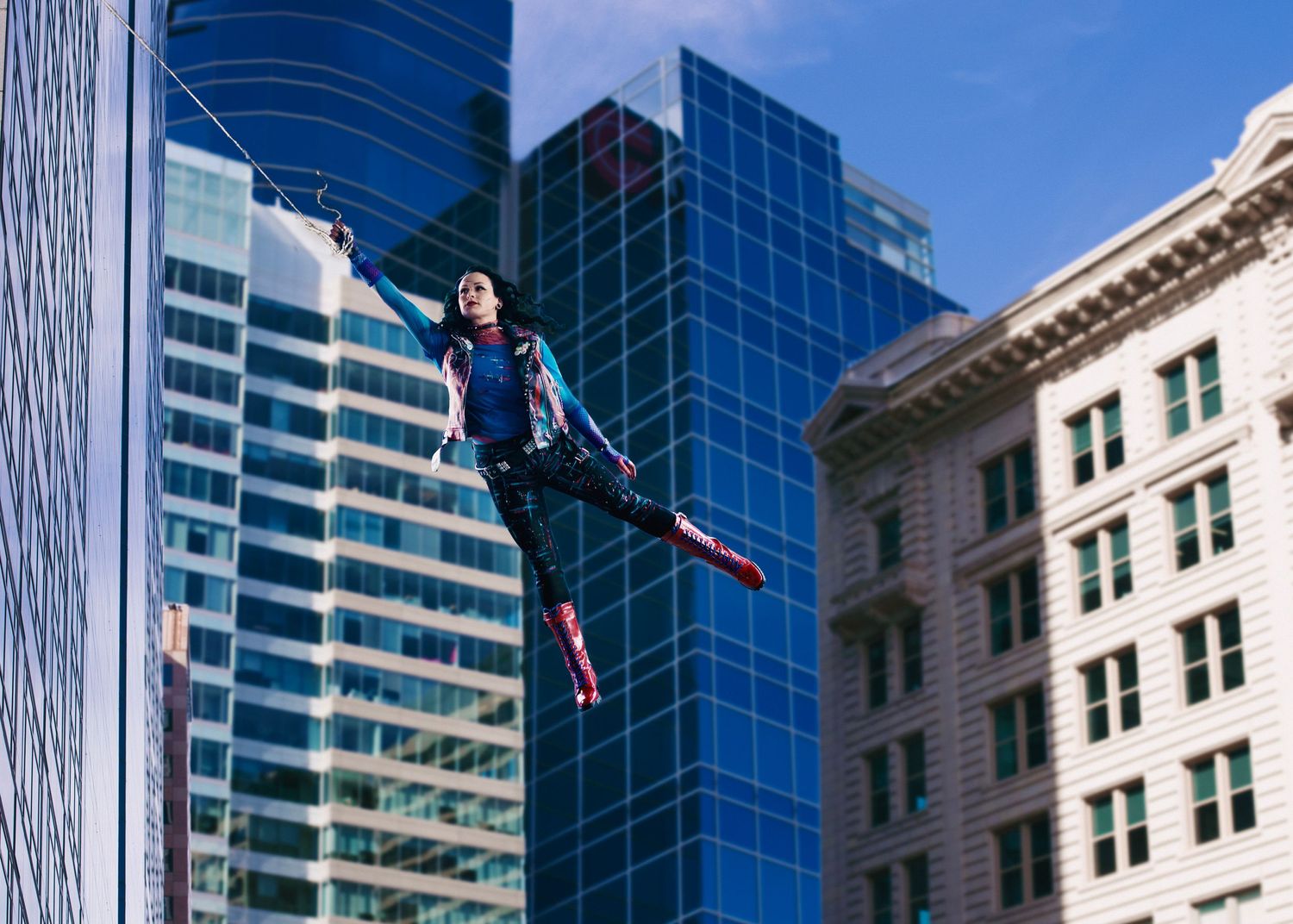 spider punk web slinging the exchange place salt lake city utah