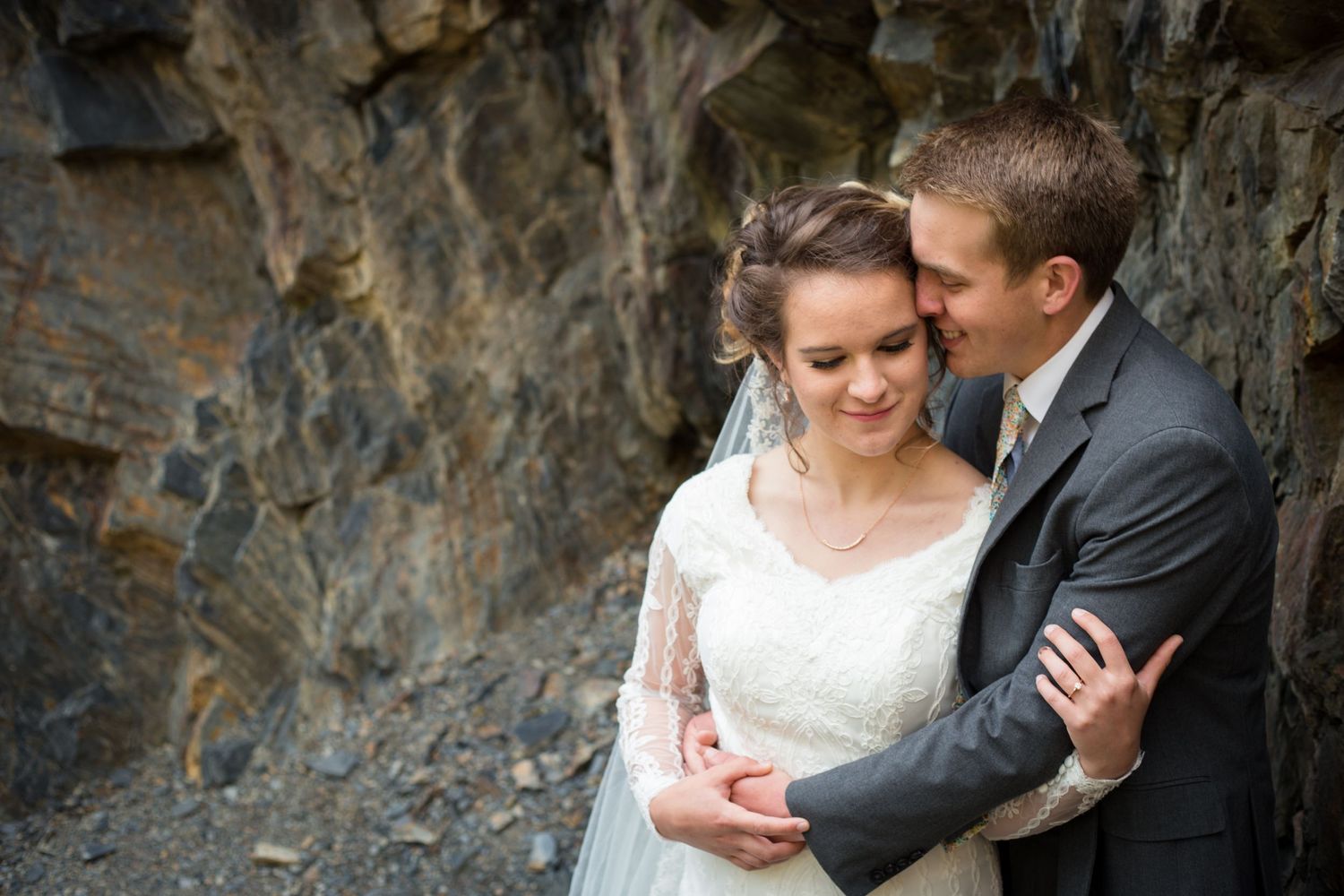 bridal photoshoot bride and groom storm mountain big cottonwood canyon salt lake city utah