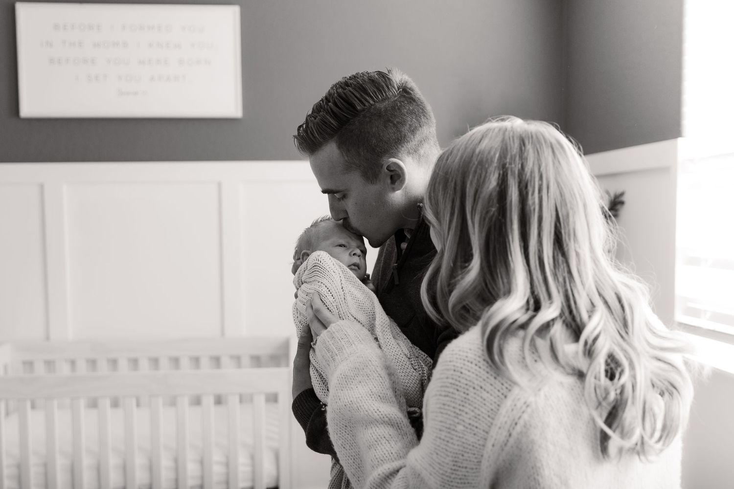 A series of wedding photos showing emotional moments between couples and family members during a ceremony.