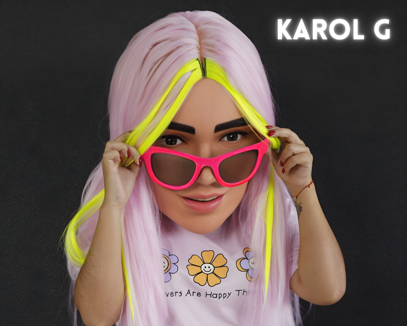 Karol G interactuando con invitados en evento