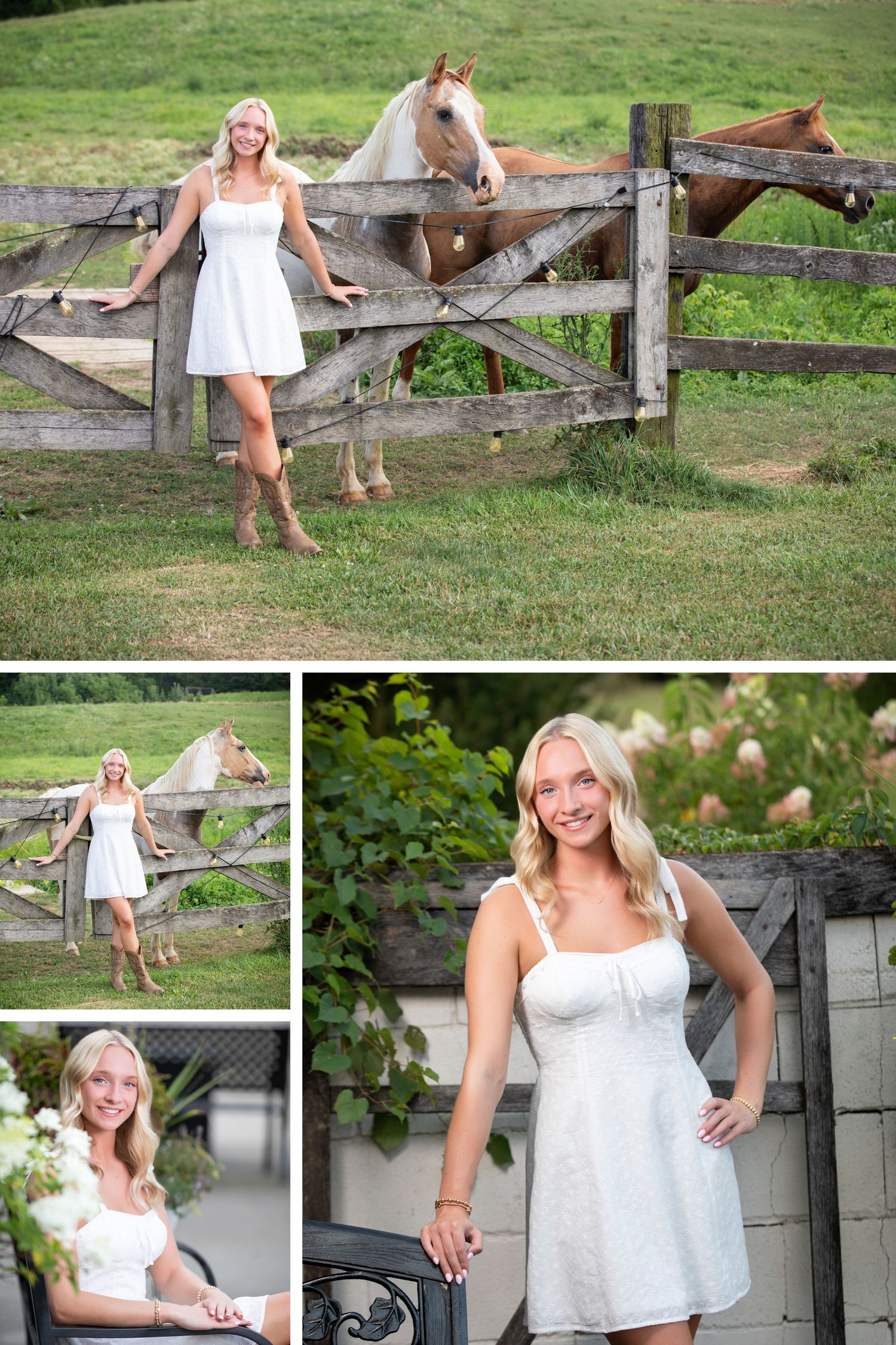 Olentangy senior pictures.  Senior pictures on the farm.  Floral senior pictures. Senior pictures in a field. Senior pictures with horses.