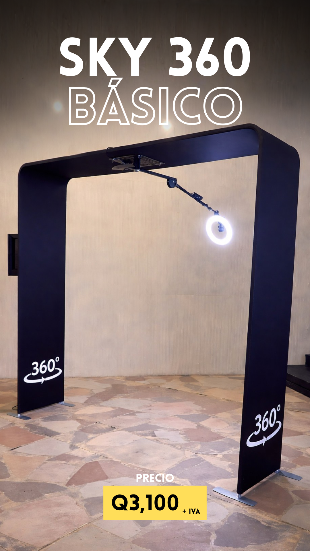 Plataforma Sky 360 Básico con mayor área para invitados
