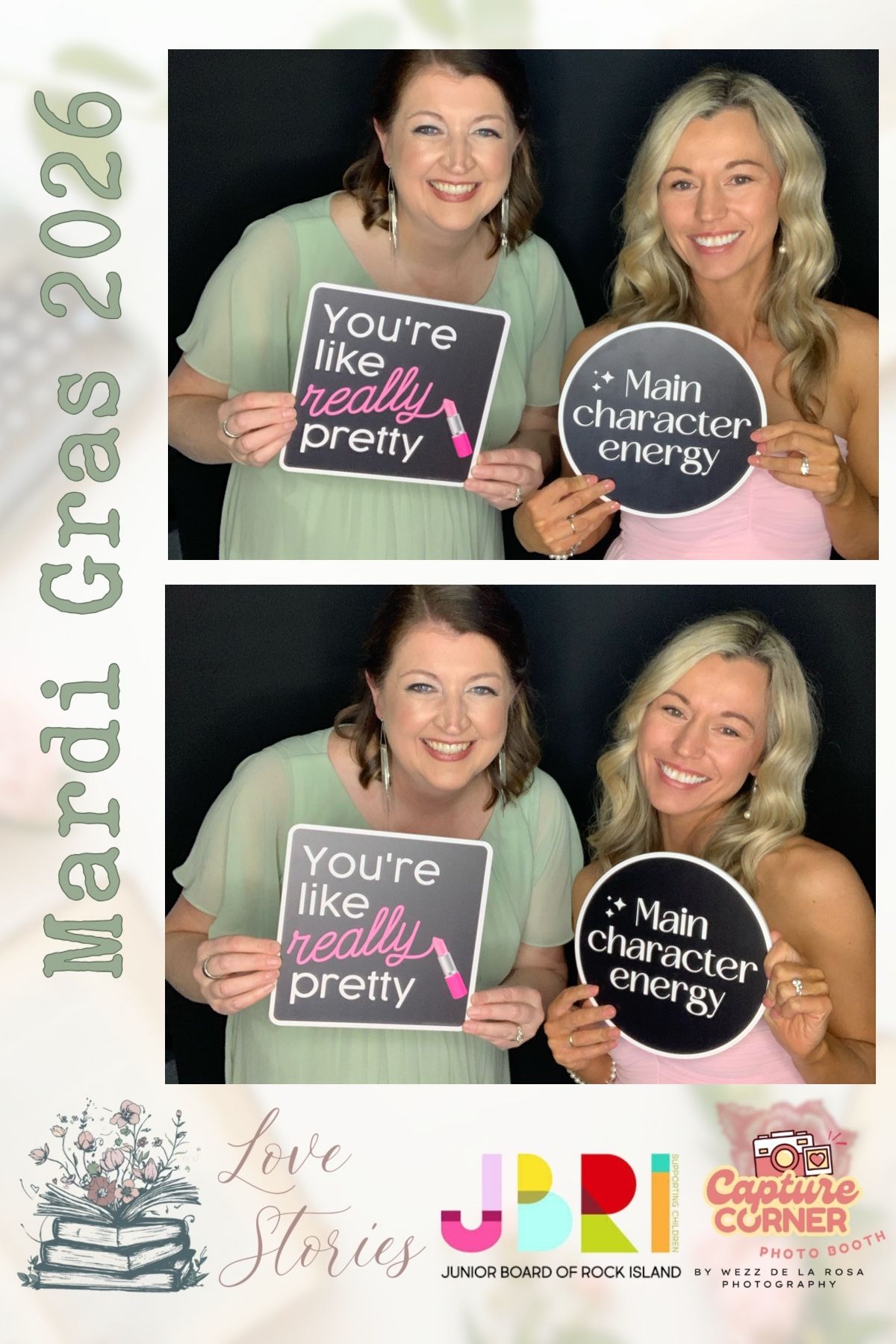 Quad Cities photo booth rental for weddings, birthdays, and events. Capture Corner offers custom frames, premium props, and expert hosting.