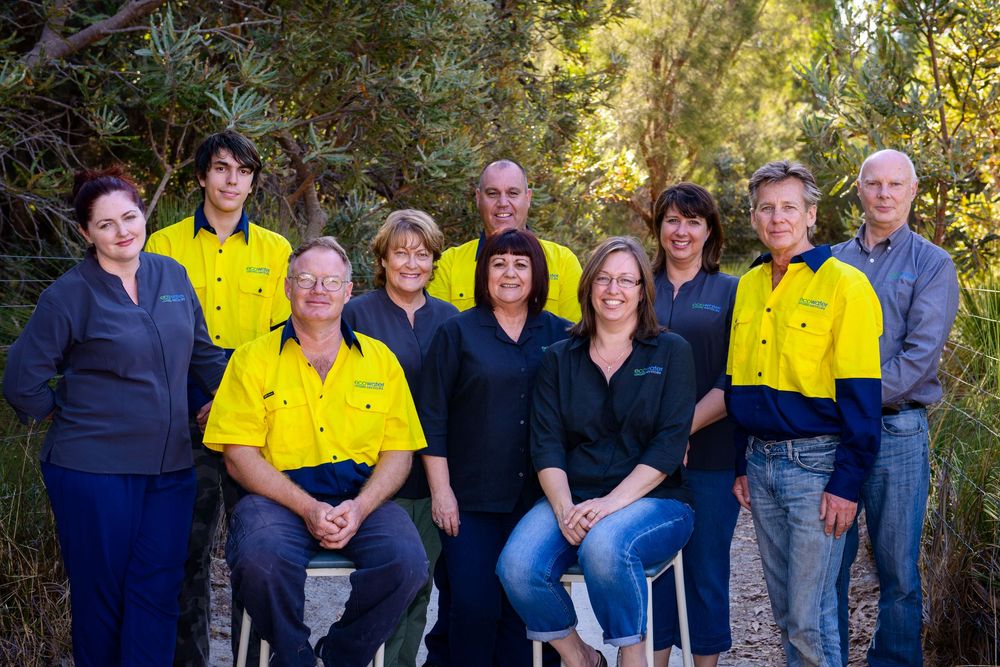 Business Group photo in outdoor location