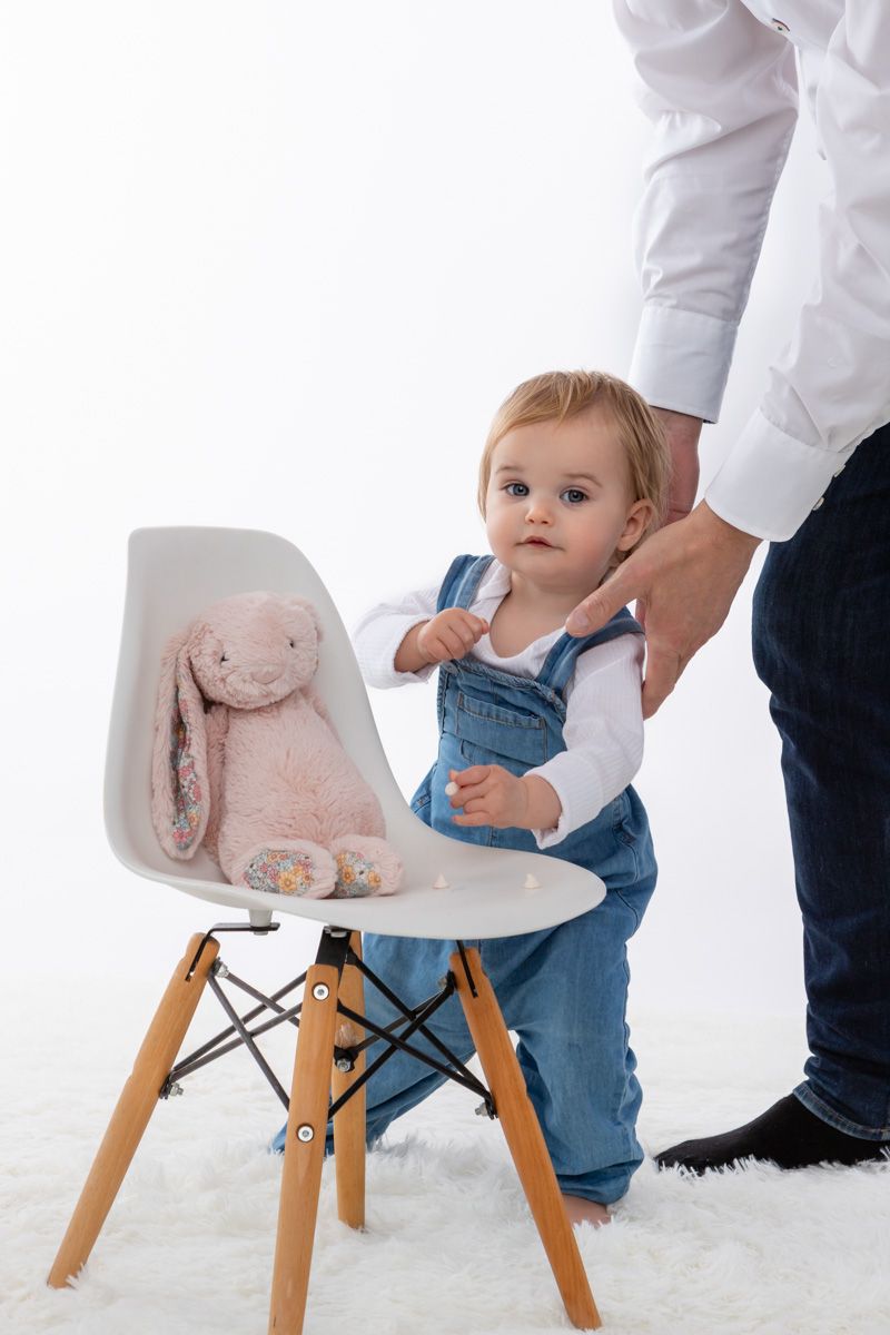 Baby enjoying their first birthday photoshoot