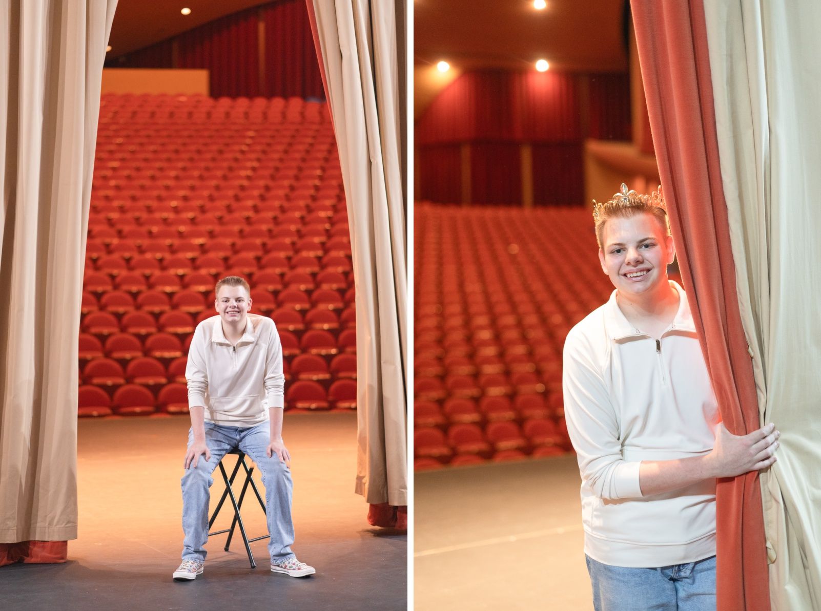 Bartlesville High Senior Guy Session in Theatre by Bartlesville Senior Photography Kristi Bray