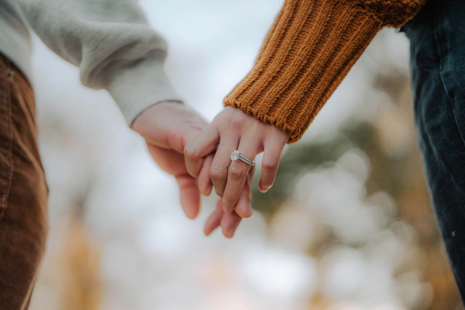 Engagement Session Holding Hands