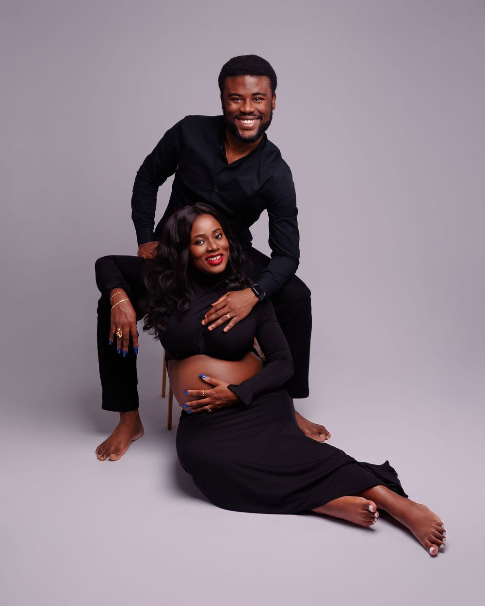 couple maternity session studio photography West Midlands