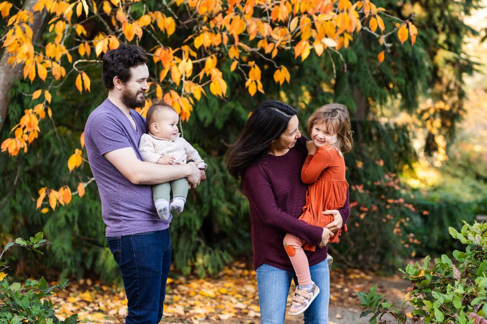 Candid family photo in Seattle.