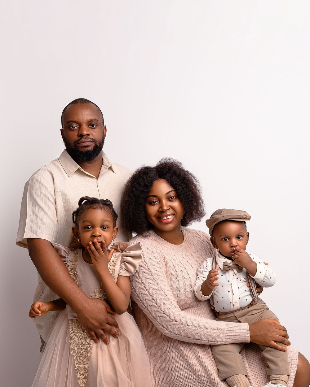 family photography with neutral background West Midlands
