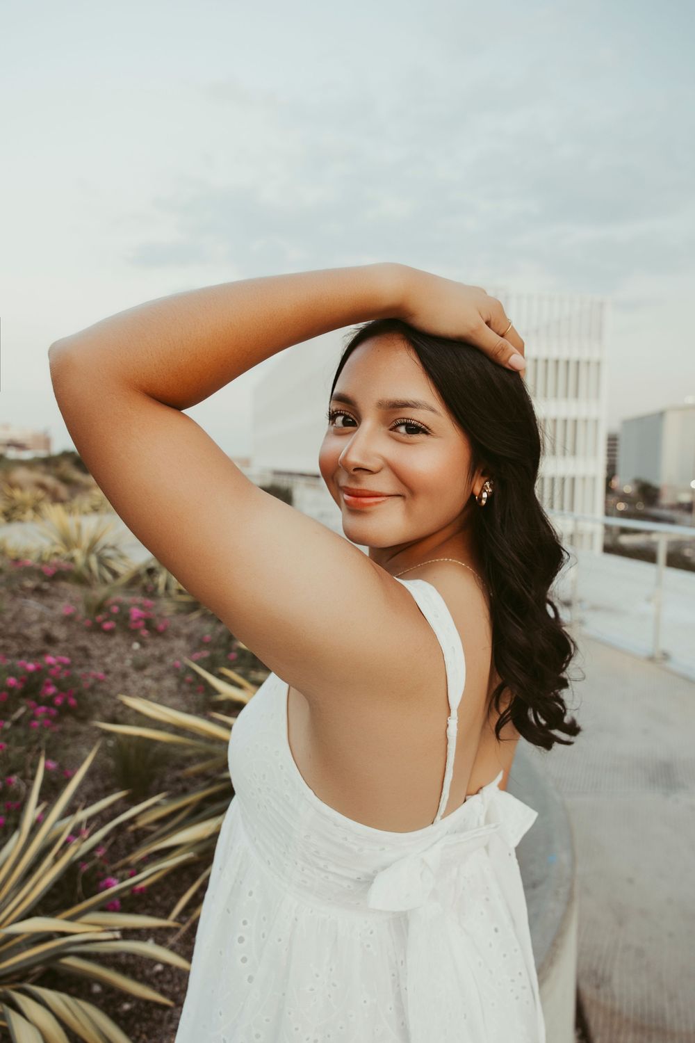Houston senior photographer capturing modern high school senior portraits