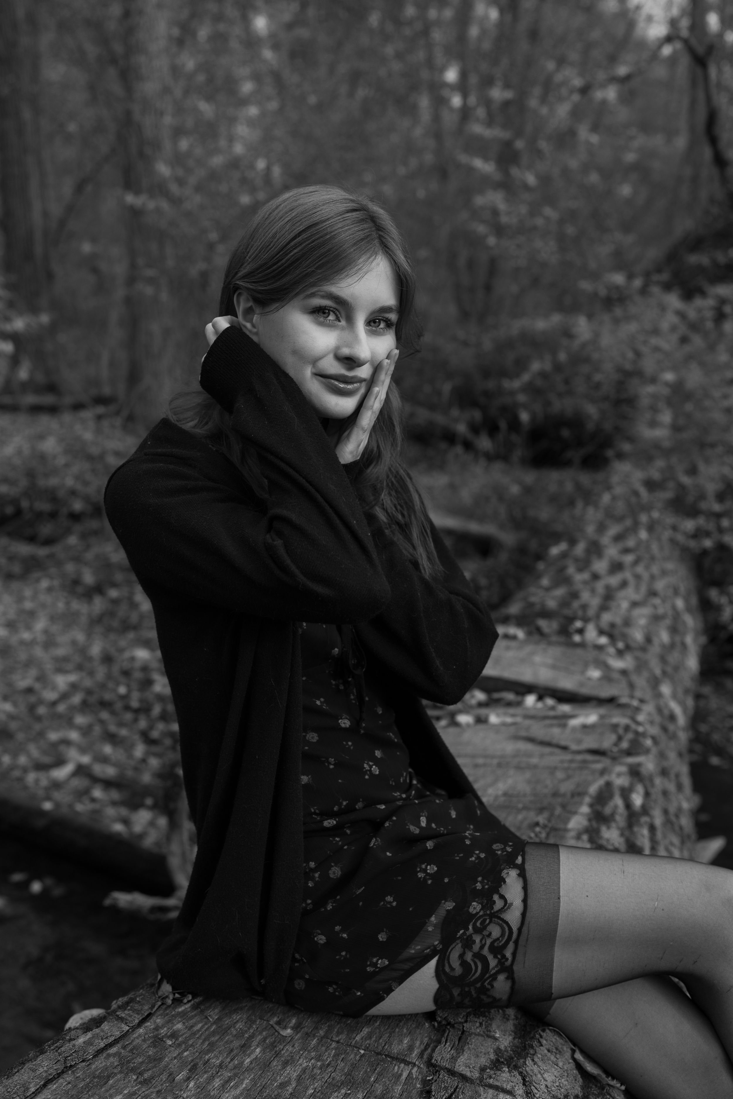 senior, high school, cool girl, fall, edgy