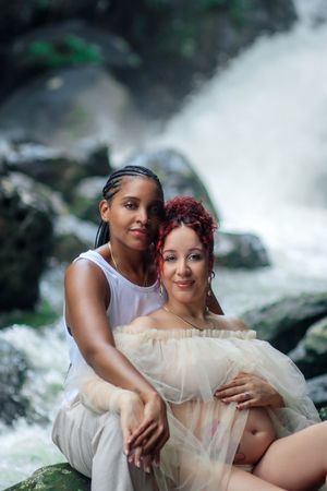 El Yunque Rainforest Maternity Photoshoot. Puerto Rico Photographer. Albert Ray Photo. Pregnancy photos. LGBTQ friendly photographer.