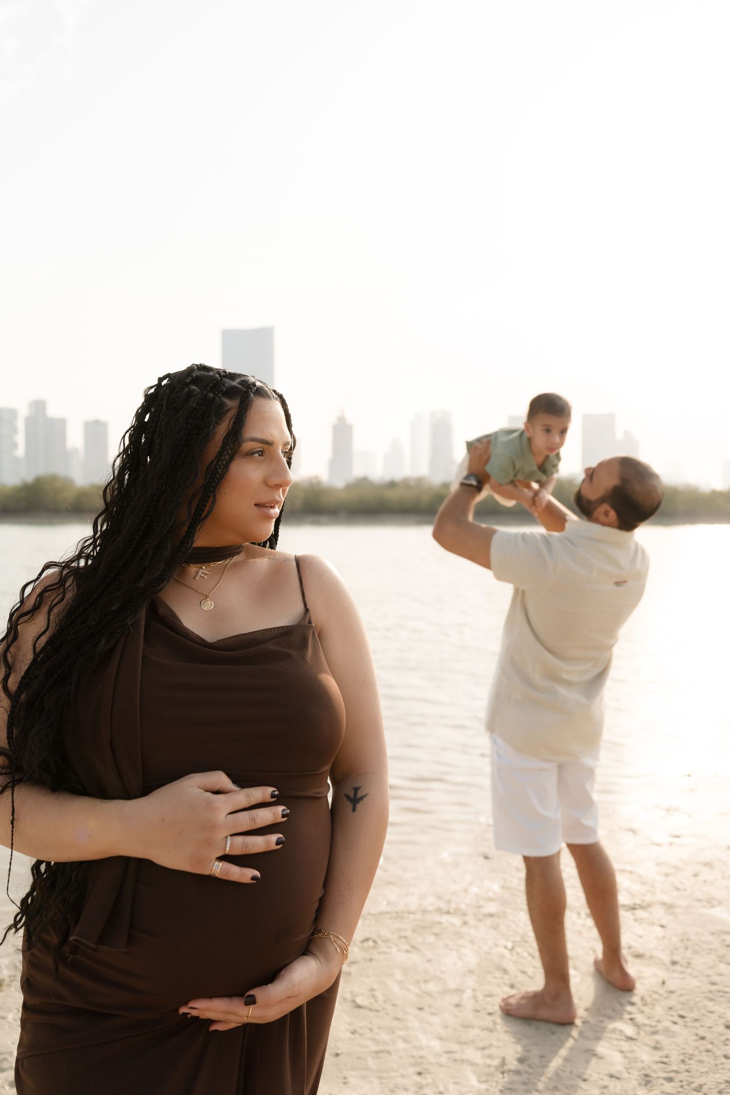 Best photographer abu dhabi beach couples photoshoot