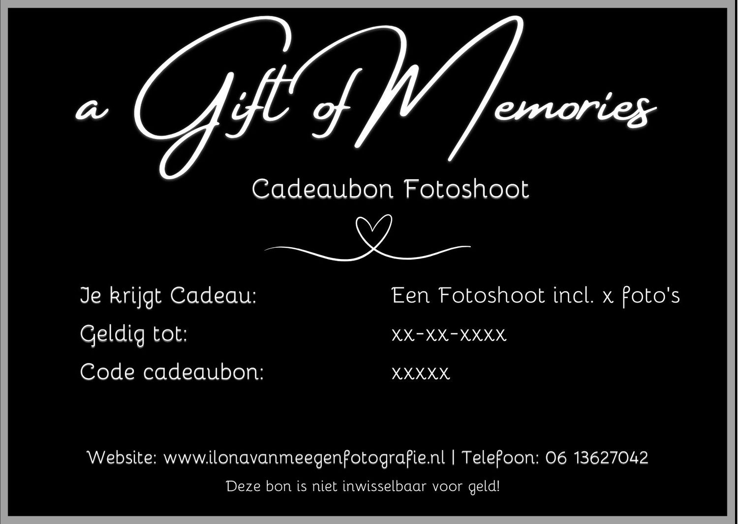 cadeaubon ilonavanmeegenfotografie