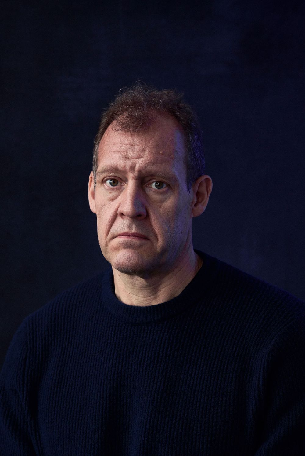 London studio portrait of actor, writer and comedian Justin Edwards