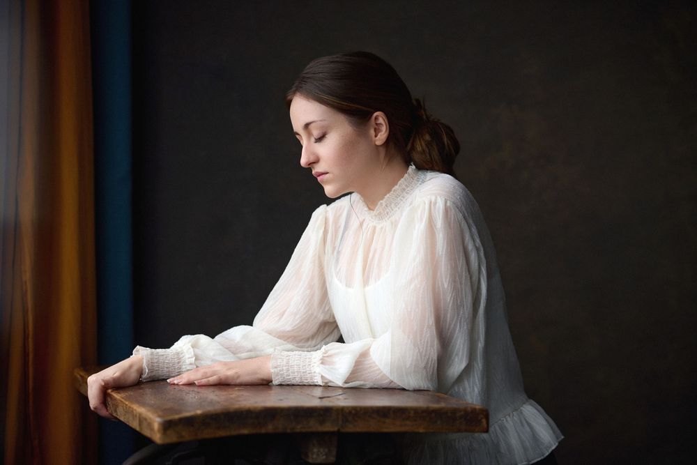 Studio portrait of actor Maia Elsey
