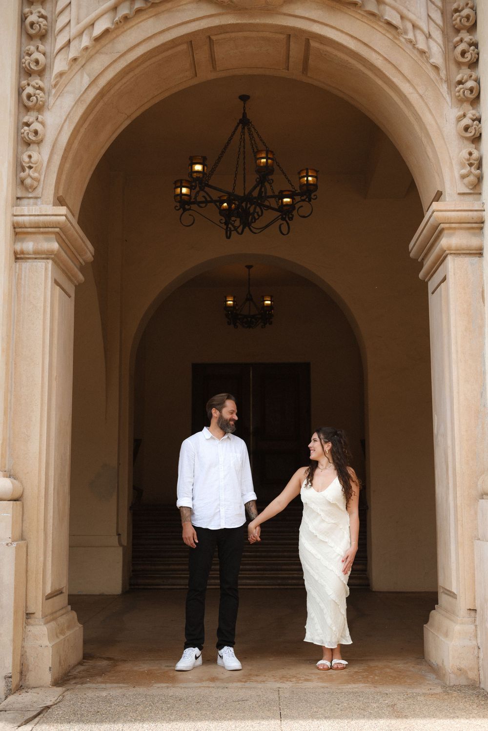 Engagement photo shoot at Balboa Park, San Diego California
