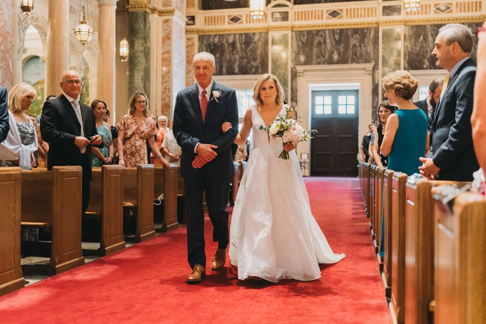 Intimate moment captured during a wedding at Cathedral of St. Matthew in DC