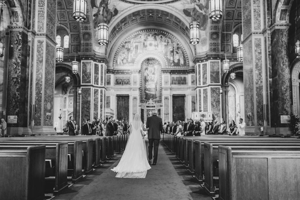 Catholic wedding altar at St. Matthew the Apostle, Washington DC.