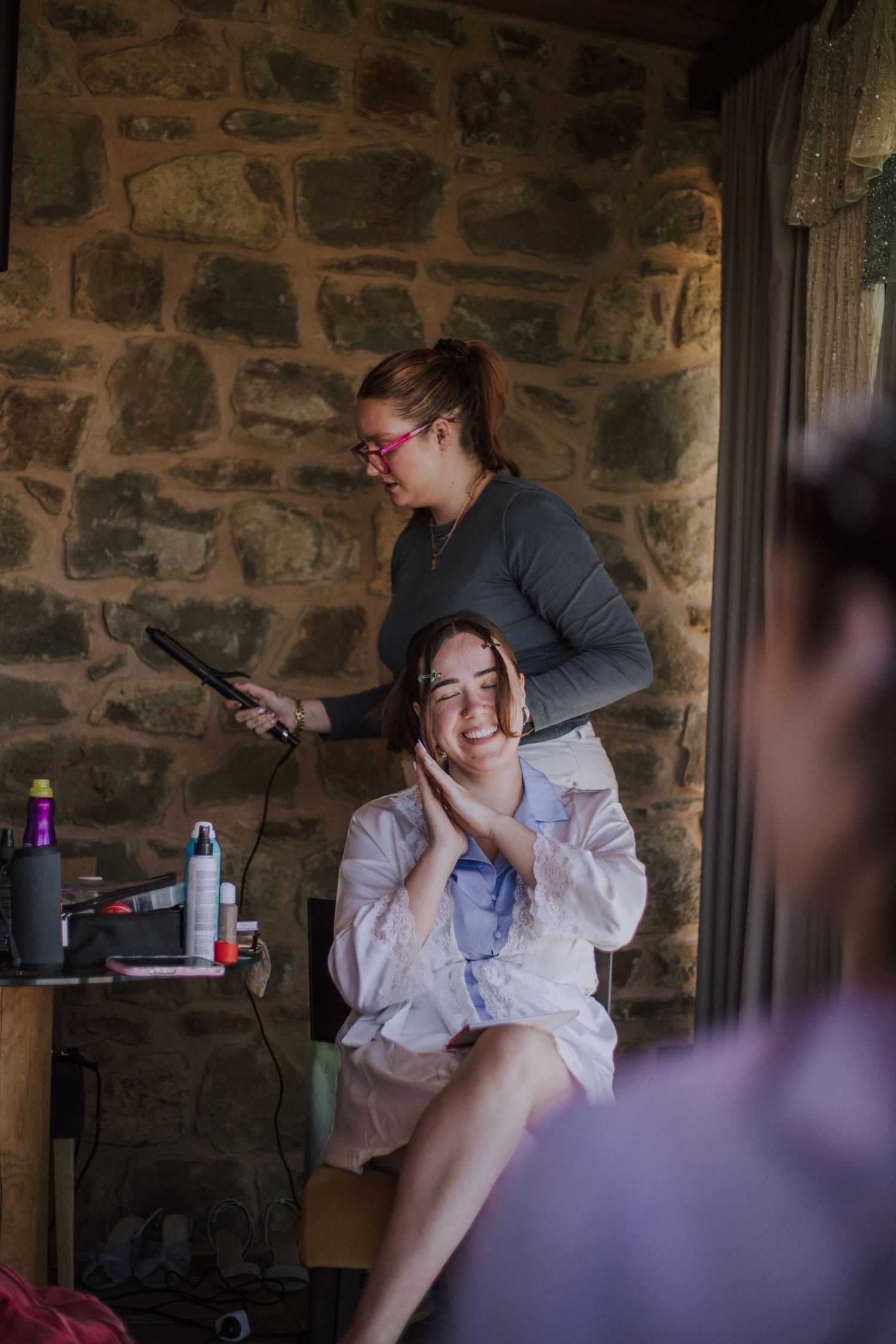 Bride's preparation at the Perugia Vecchia Relais photographed by Gianluca e Arianna Wedding Photographers in Umbria, Italy.