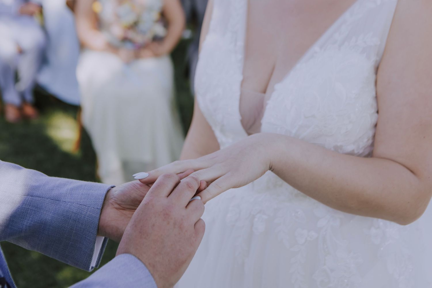 Abbieann and Paul exchanging rings at Perugia Vecchia Relais photographed by Gianluca e Arianna Wedding Photographers in Umbria, Italy.