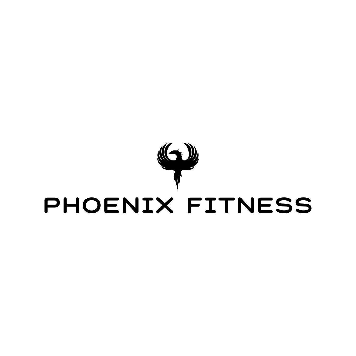 Black Phoenix Fitness logo with stylized bird symbol and text in clean typography.