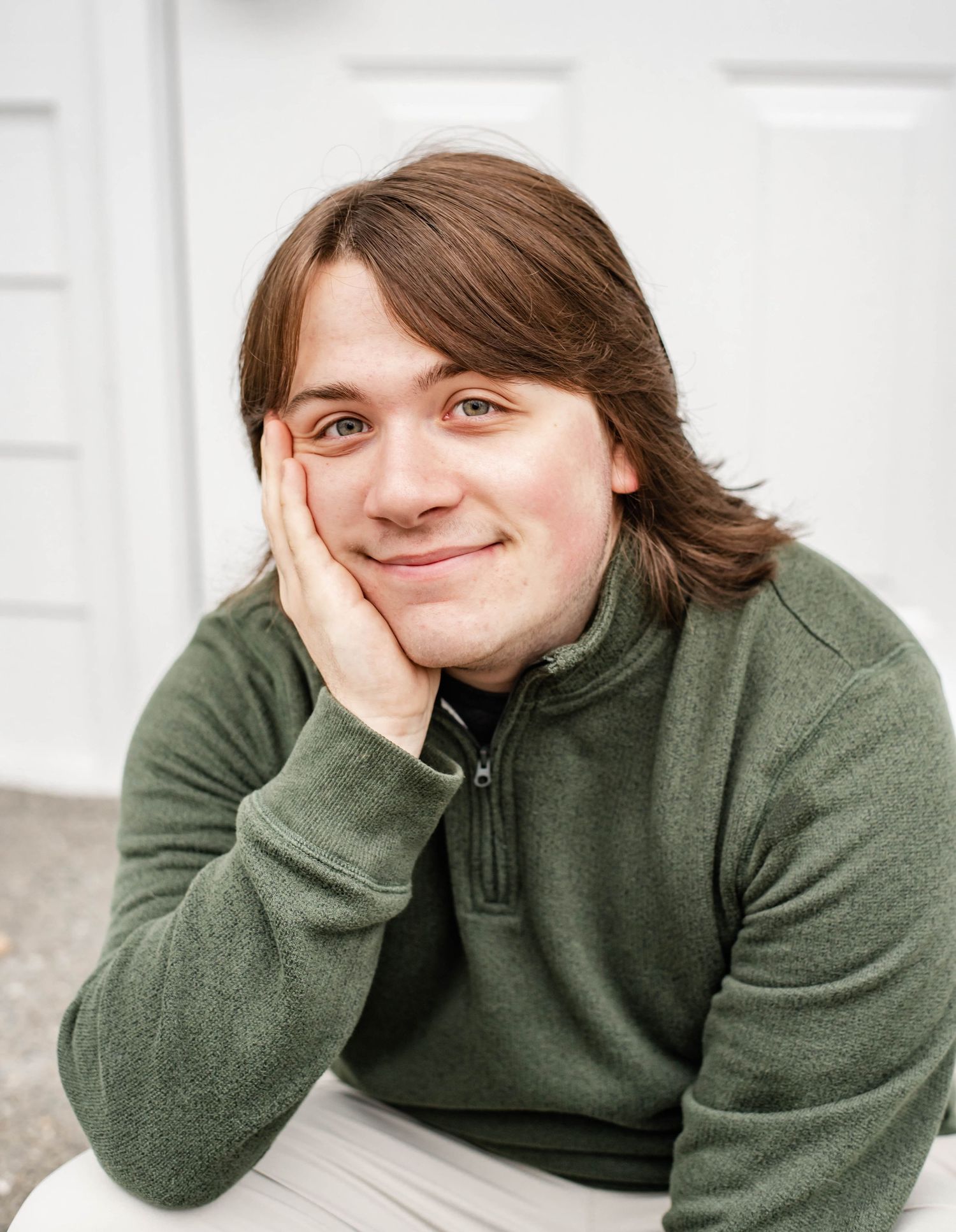 Senior guy portrait White Oak NC bright natural light
