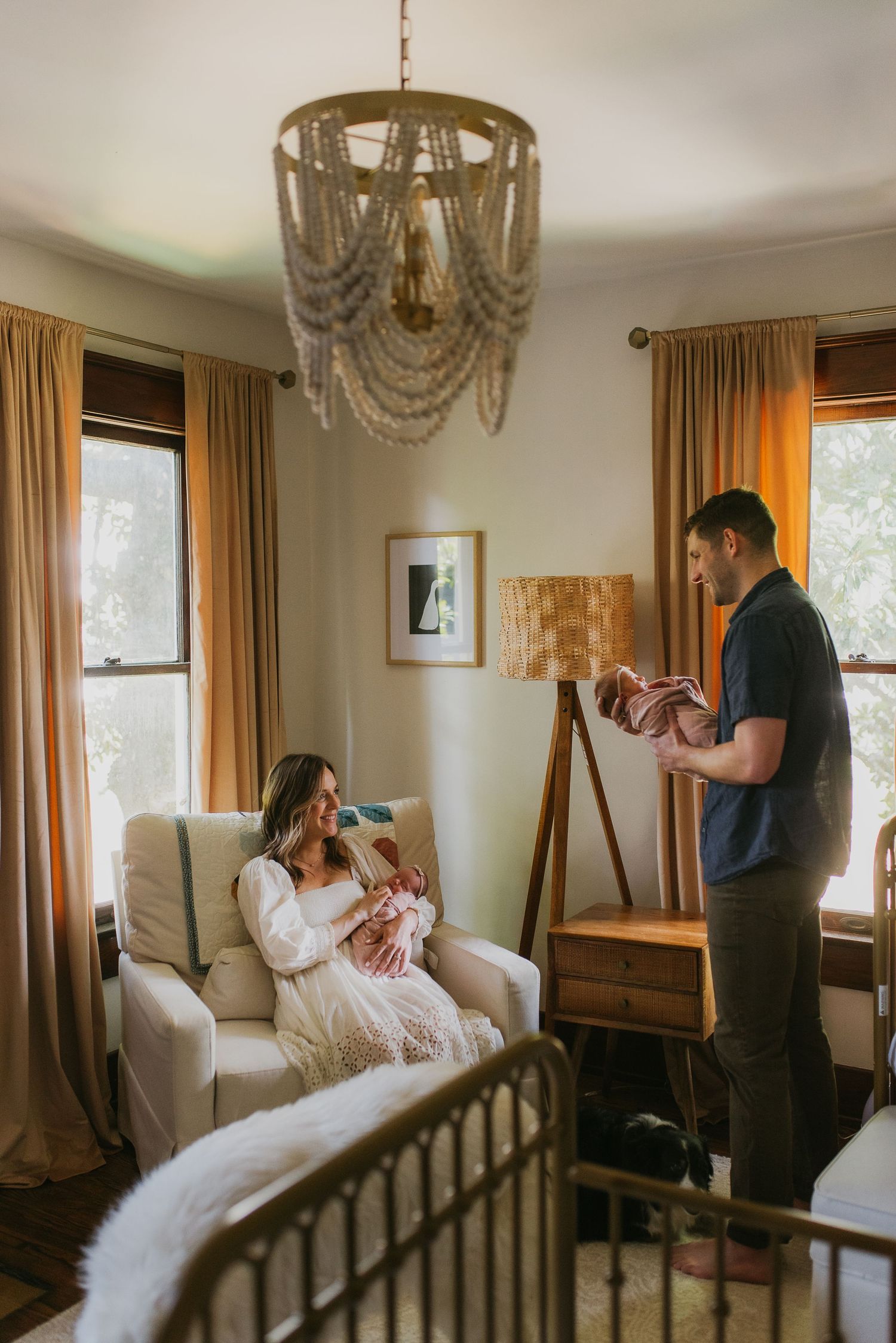 Knoxville newborn photographer cozy in home