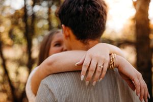 Engagement Photo Session in the fall woods