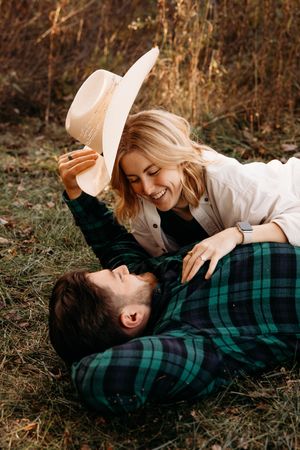 Engagement Photo Session in the fall woods