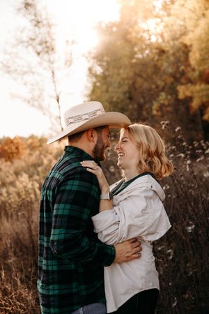 Engagement Photo Session in the fall woods