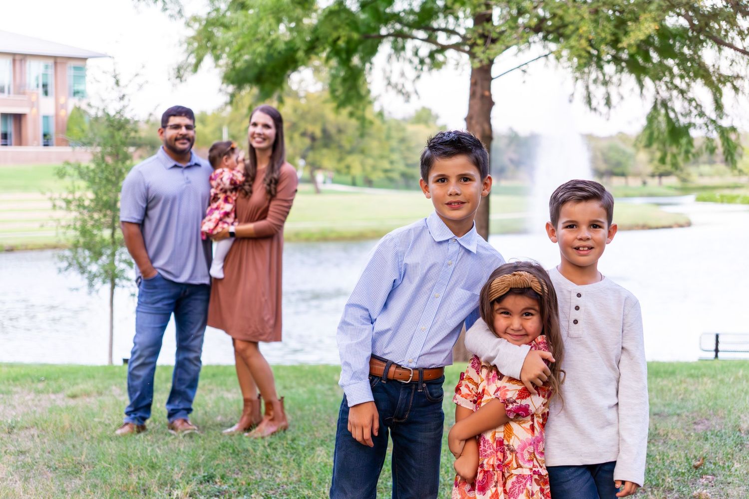 fall family photo shoot session Keller town center fall colors golden hour mini-session Jaklen Gerges photography