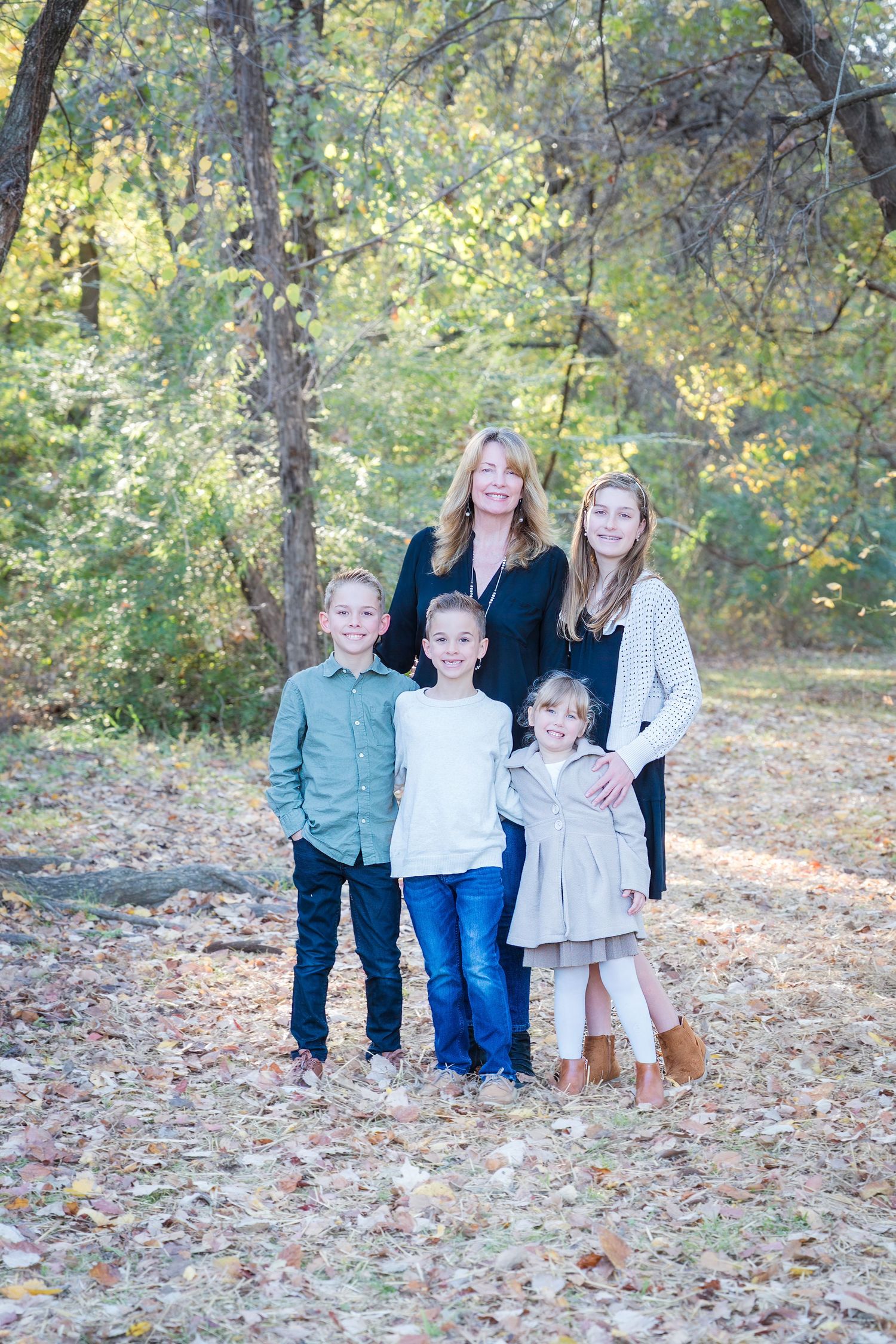 Fall family photos charismas cards family photographer light and airy natural light fall outfits DFW Southlake Colleyville TX fall colors