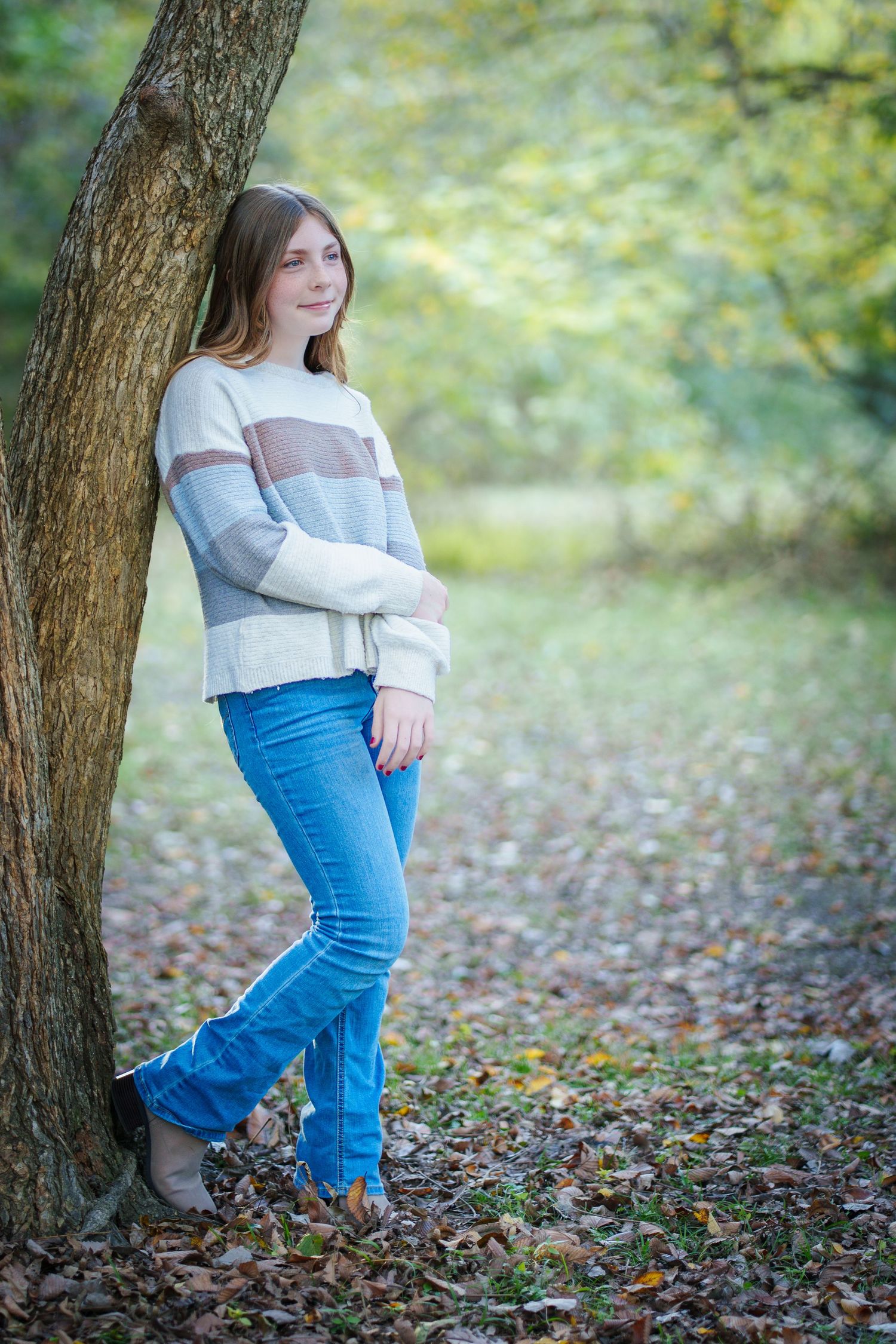 Family fall session family of 5 Colleyville Tx Nature Center poses fall colors holiday cards young kids fall outfit Outdoors golden hour
