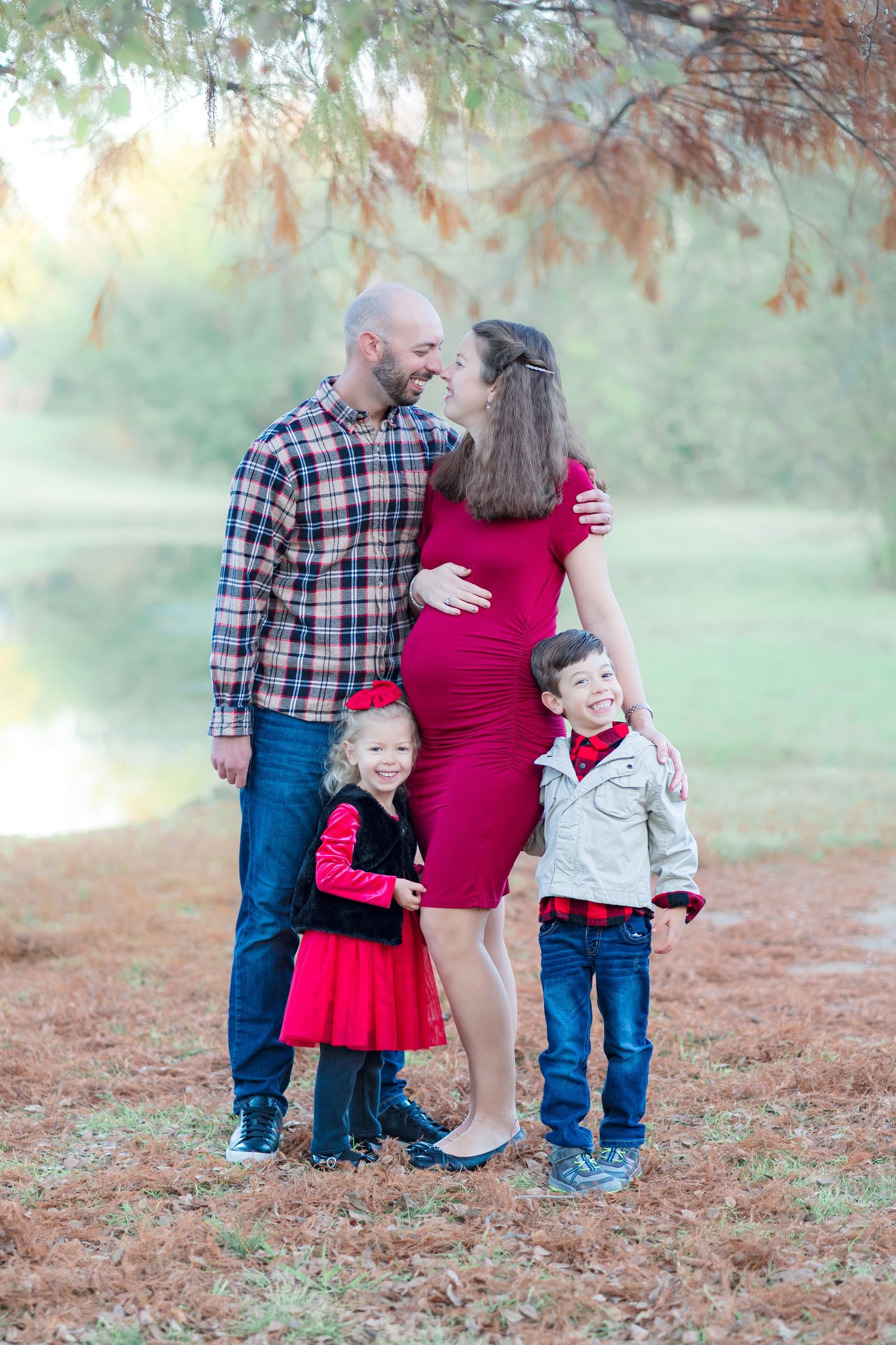 Fall family photos charismas cards family photographer light and airy natural light fall outfits DFW Southlake Colleyville TX fall colors