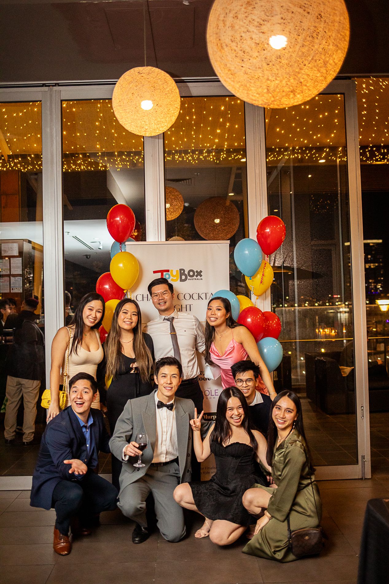 charity event evening in melbourne, group photo