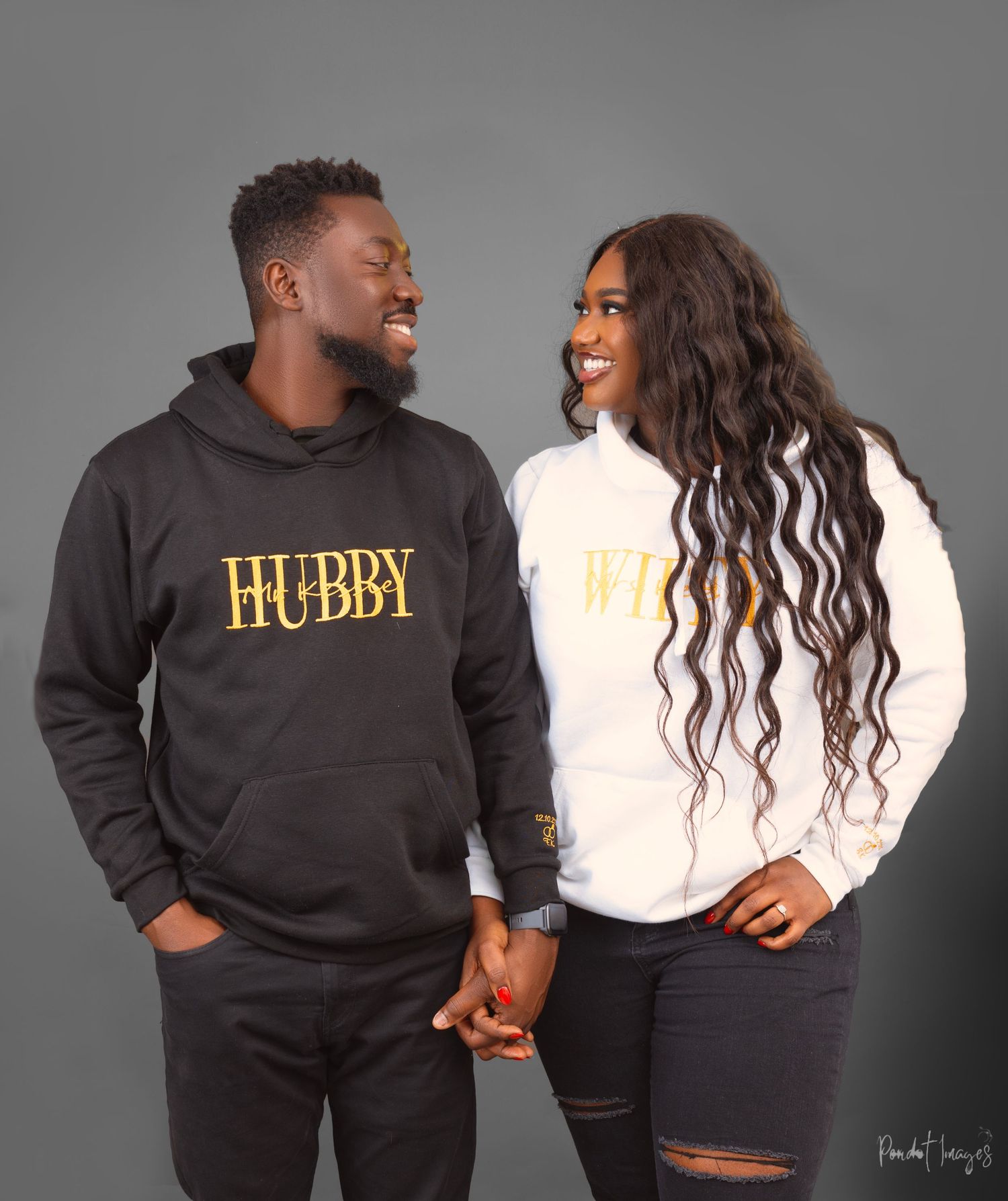 Matching Hubby & Wifey Hoodie Couple Photoshoot | Fun & Stylish Portraits
