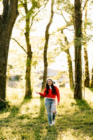 A teenage girl poses for a portrait photography session in Tahlequah, Oklahoma.