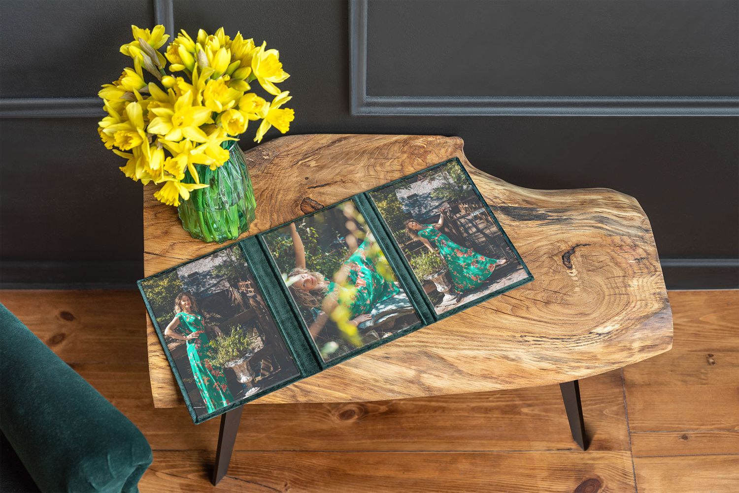 ACRYLIC TRIPLEX, tri-fold centerpiece, folder, 3 breathtaking HD Acrylic Prints