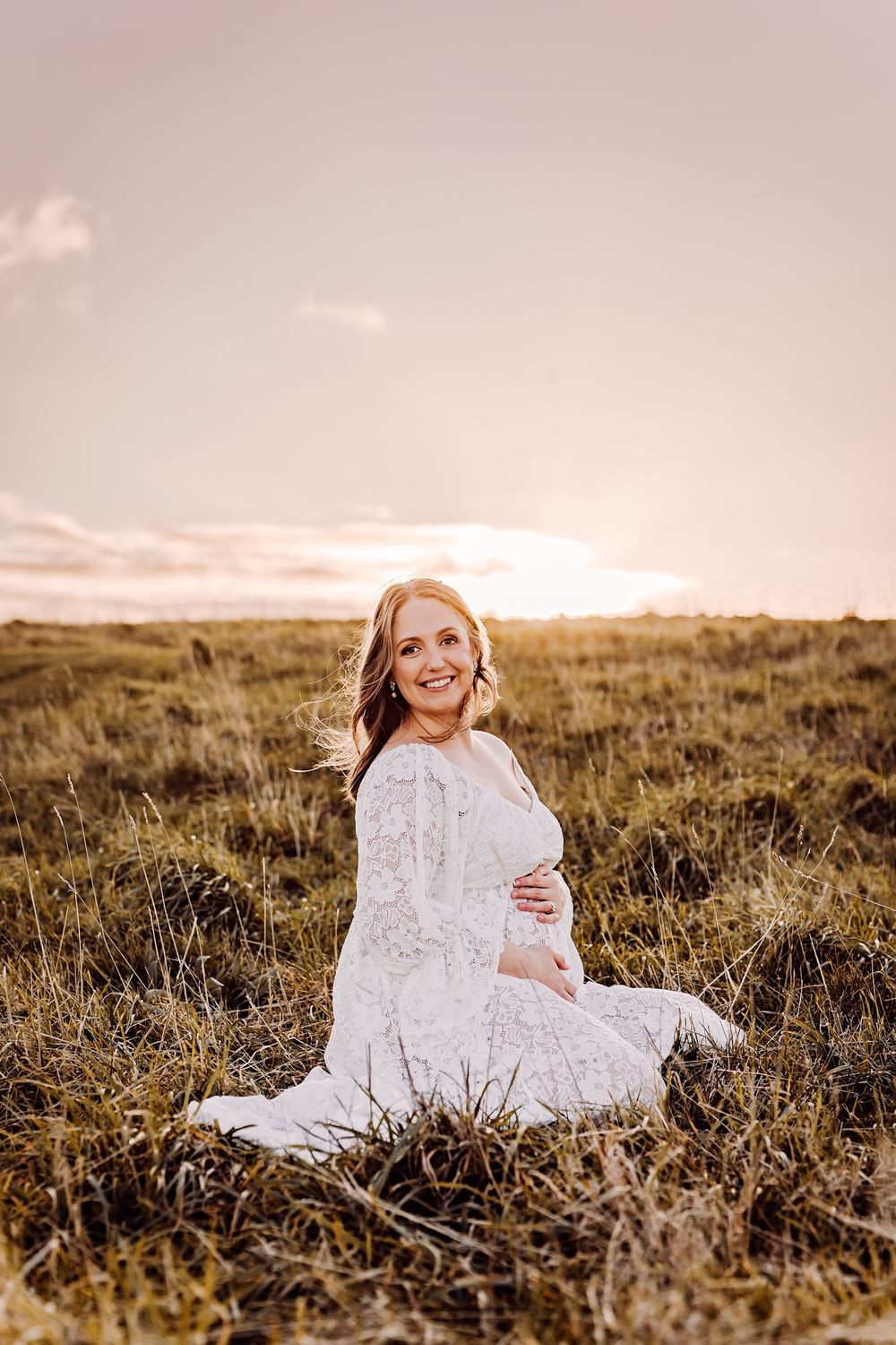 Sunset maternity photography Wellington