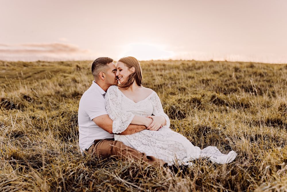 Sunset maternity photographer Wellington